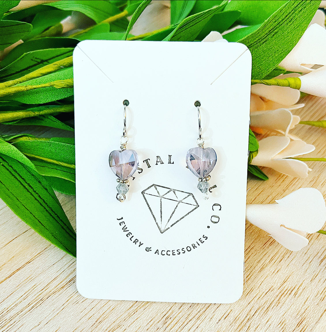 Heart Crystal Earrings