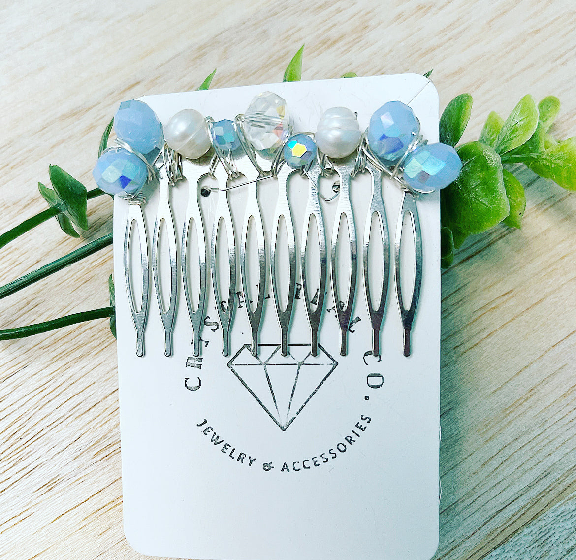 Blue Waves Hair Comb