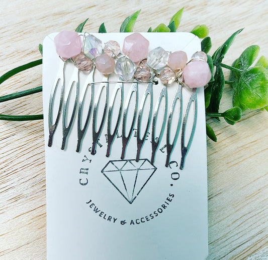 Pink Sparkle Hair Comb