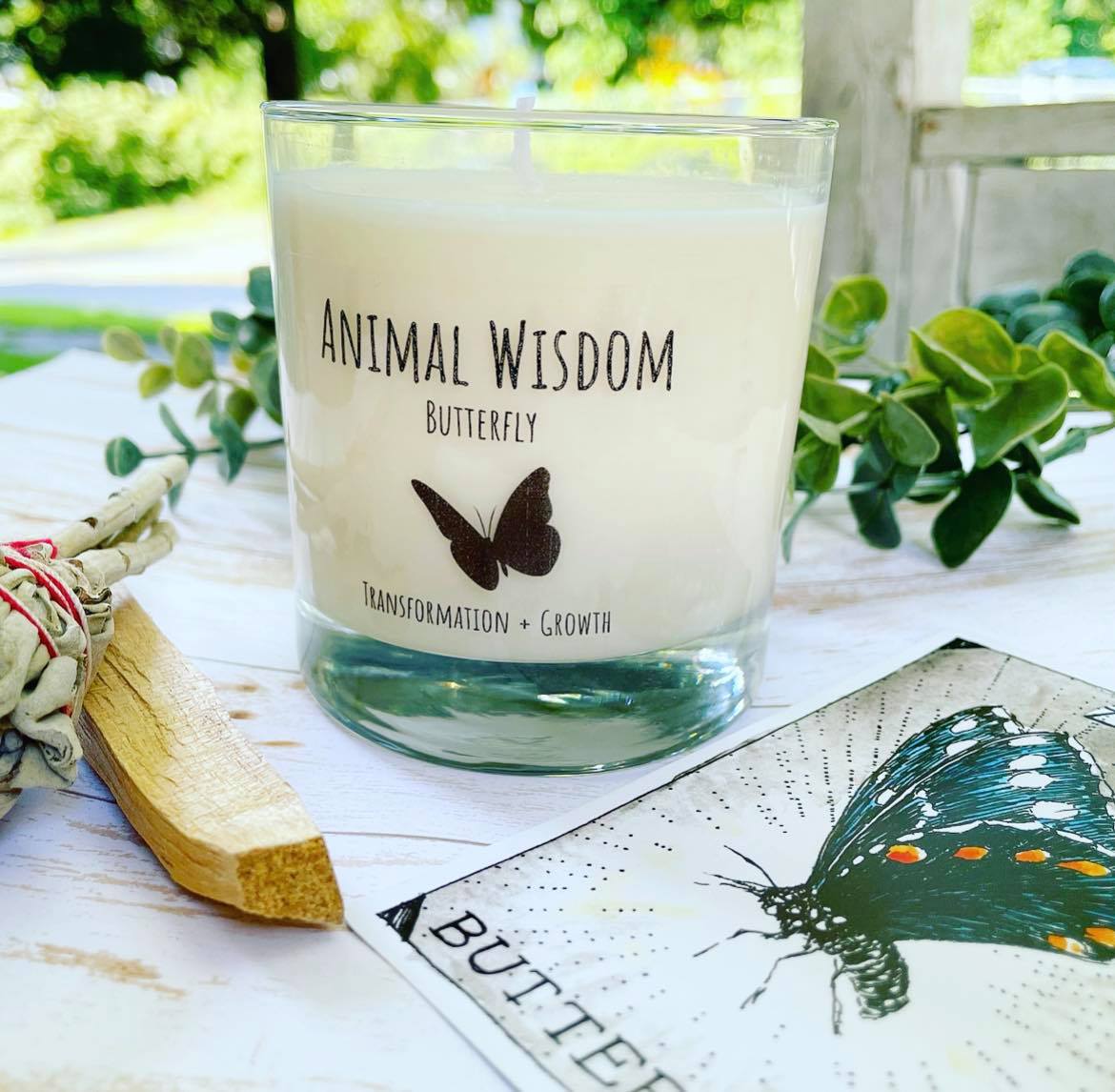Animal Wisdom Butterfly Candle