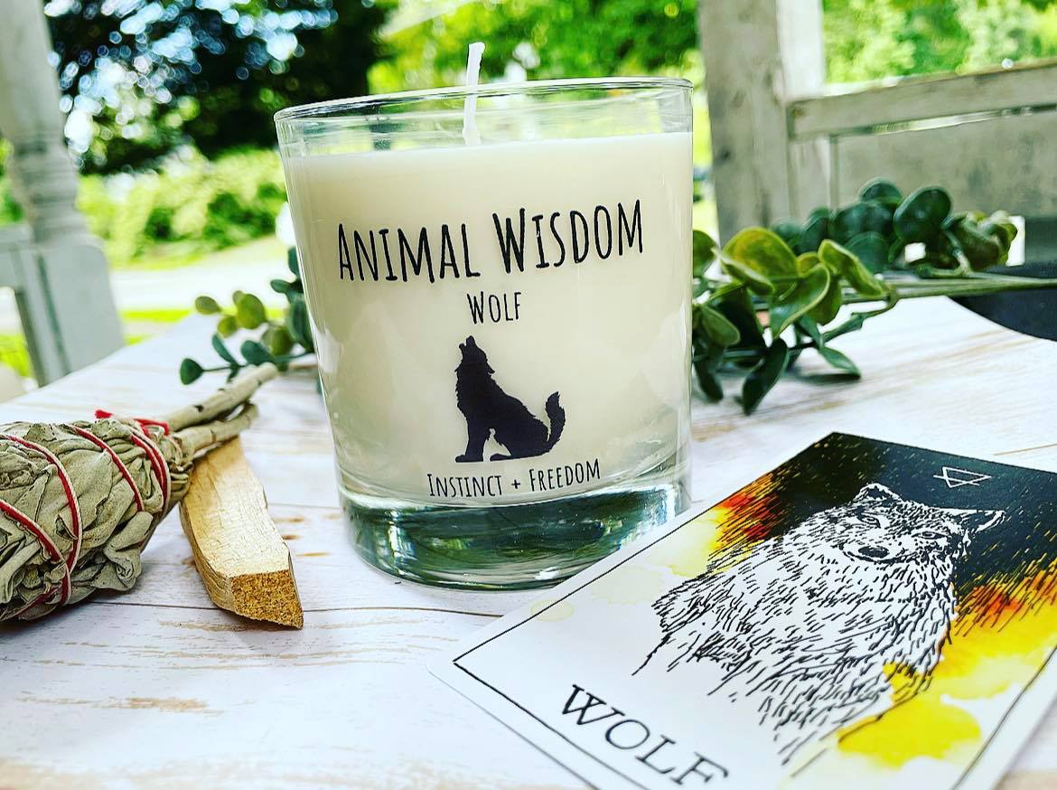 Animal Wisdom Wolf Candle