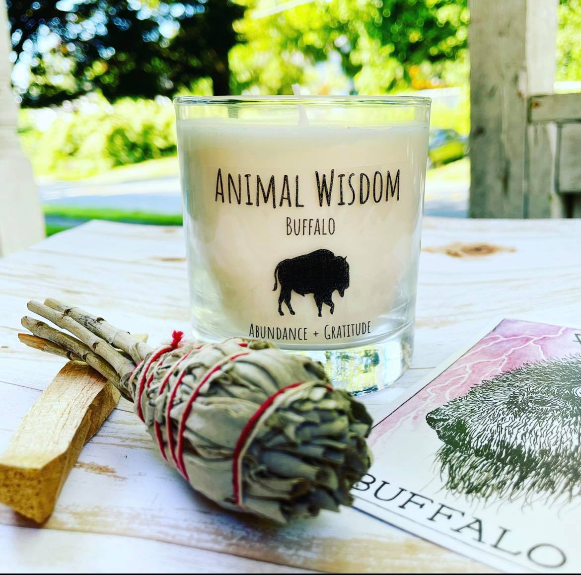 Animal Wisdom Buffalo Candle