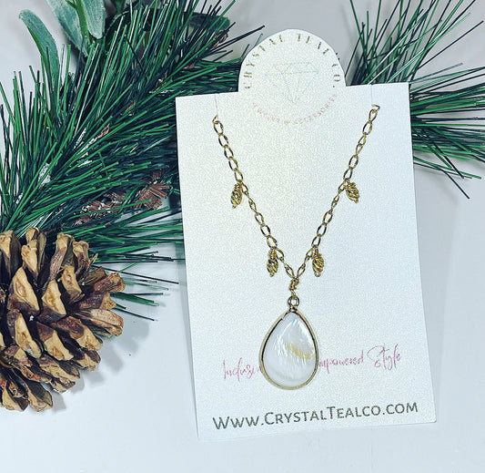 Mother of Pearl 14K Gold Necklace