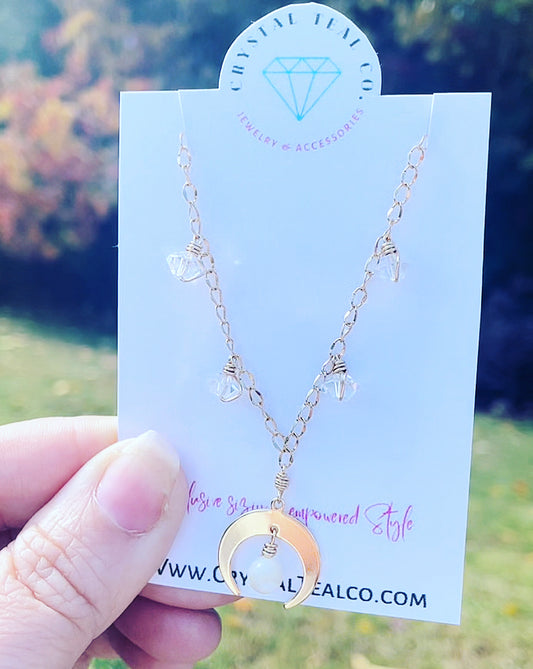 Moon Child 14K Gold Necklace