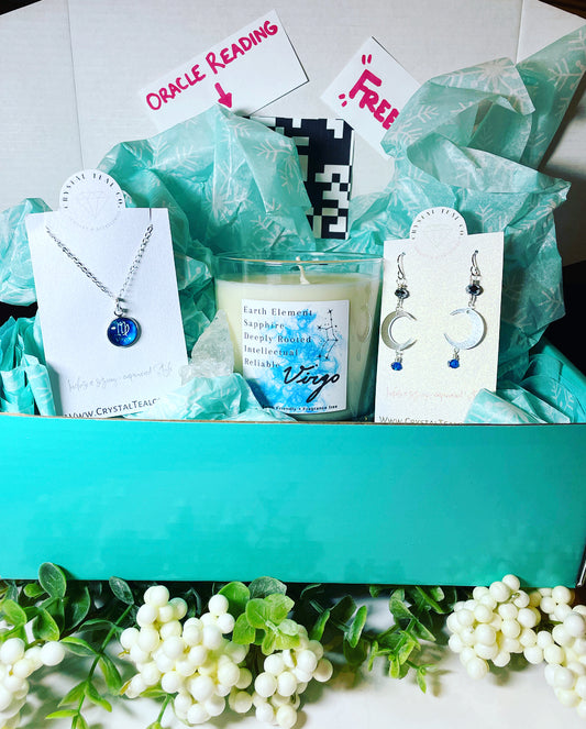 “Virgo” Blue Sapphire Astrology Box